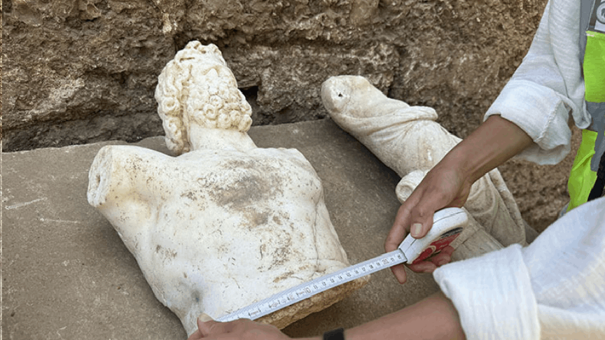 Aspendos'ta tarihi keşif: Zeus ve Afrodit heykelleri gün yüzüne çıktı! 3