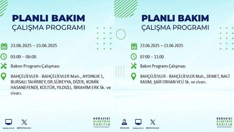 İstanbul karanlığa gömülecek: Elektrik kesintisi yaşanacak ilçeler açıklandı 10