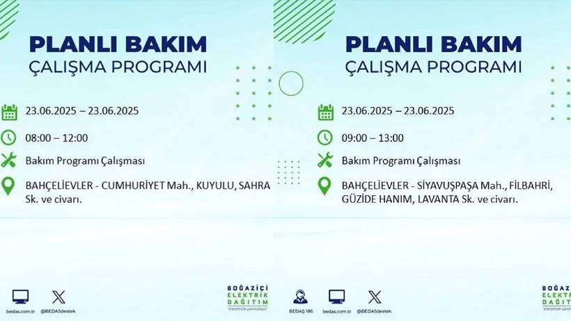 İstanbul karanlığa gömülecek: Elektrik kesintisi yaşanacak ilçeler açıklandı 9