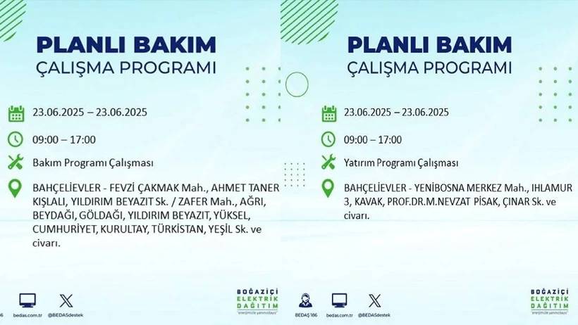 İstanbul karanlığa gömülecek: Elektrik kesintisi yaşanacak ilçeler açıklandı 8