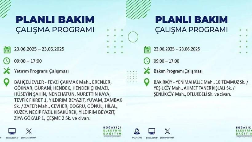 İstanbul karanlığa gömülecek: Elektrik kesintisi yaşanacak ilçeler açıklandı 7
