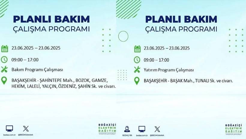 İstanbul karanlığa gömülecek: Elektrik kesintisi yaşanacak ilçeler açıklandı 6