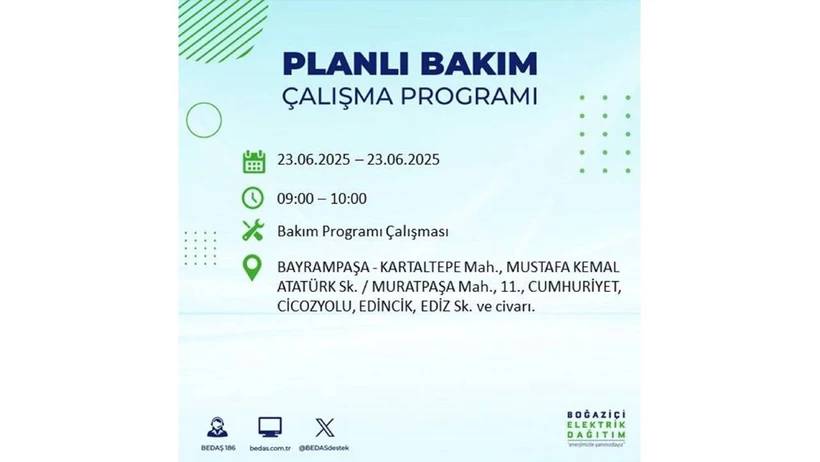 İstanbul karanlığa gömülecek: Elektrik kesintisi yaşanacak ilçeler açıklandı 4