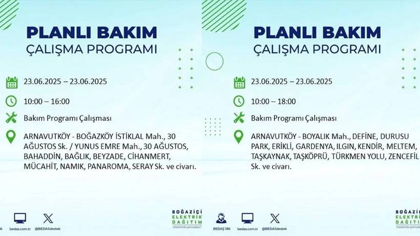İstanbul karanlığa gömülecek: Elektrik kesintisi yaşanacak ilçeler açıklandı 16
