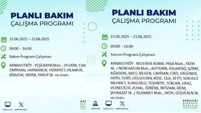 İstanbul karanlığa gömülecek: Elektrik kesintisi yaşanacak ilçeler açıklandı 15