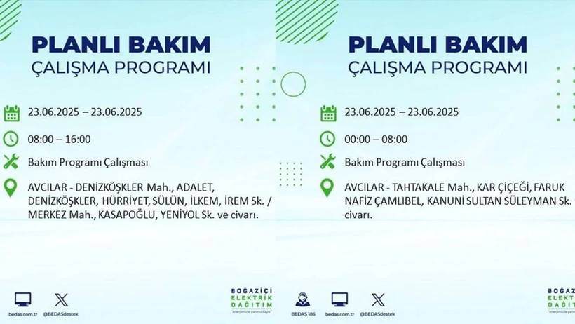 İstanbul karanlığa gömülecek: Elektrik kesintisi yaşanacak ilçeler açıklandı 12