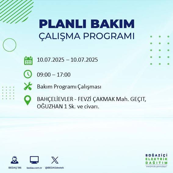 İstanbul'da elektrik kesintisi alarmı: Bölge ve saatler açıklandı 7