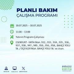 İstanbul'da elektrik kesintisi alarmı: Bölge ve saatler açıklandı 13