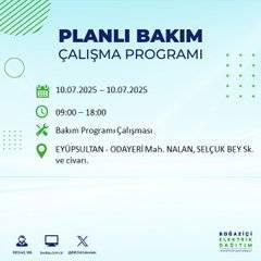İstanbul'da elektrik kesintisi alarmı: Bölge ve saatler açıklandı 10