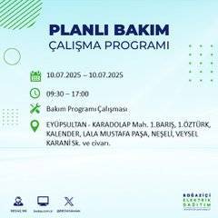 İstanbul'da elektrik kesintisi alarmı: Bölge ve saatler açıklandı 9