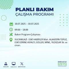 İstanbul'da elektrik kesintisi alarmı: Bölge ve saatler açıklandı 6