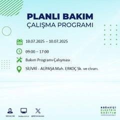 İstanbul'da elektrik kesintisi alarmı: Bölge ve saatler açıklandı 20