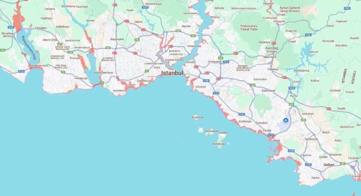 Türkiye'de sular altında kalacak bölgeler açıklandı! 100 milyondan fazla bina tehlike altında 7