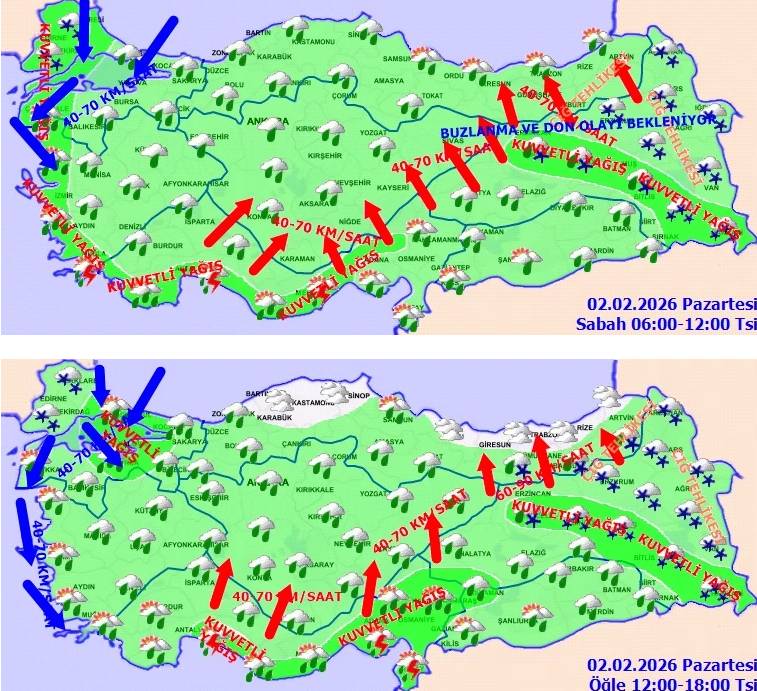 Meteoroloji alarm verdi: 53 ilde sarı kod, sağanak ve kar geliyor 7