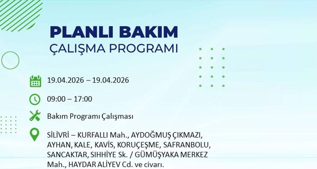 İstanbul'da 8 ilçede elektrik kesintisi yaşanacak 8