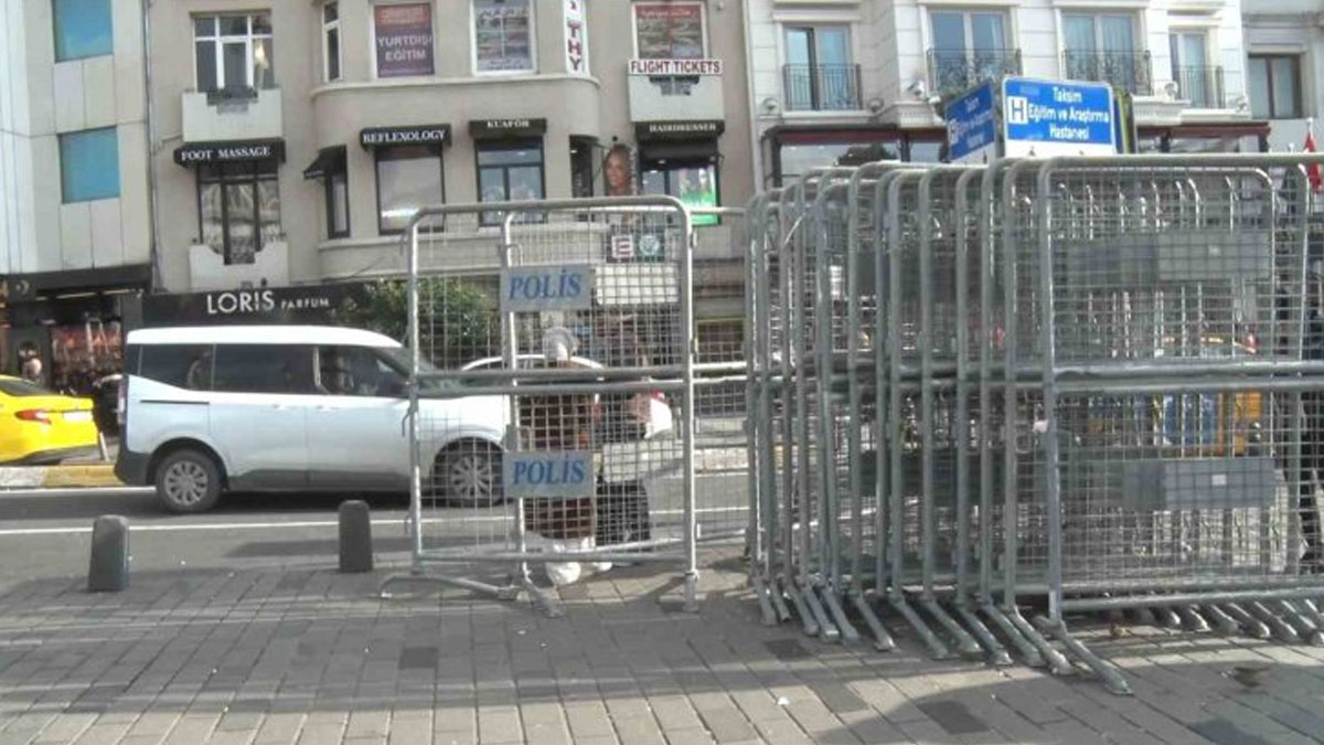 Taksim Meydanı demir bariyerlerle kapatıldı