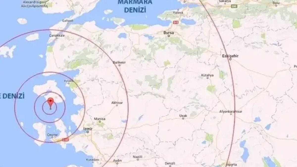Ege Denizi'nde 5.2'lik deprem