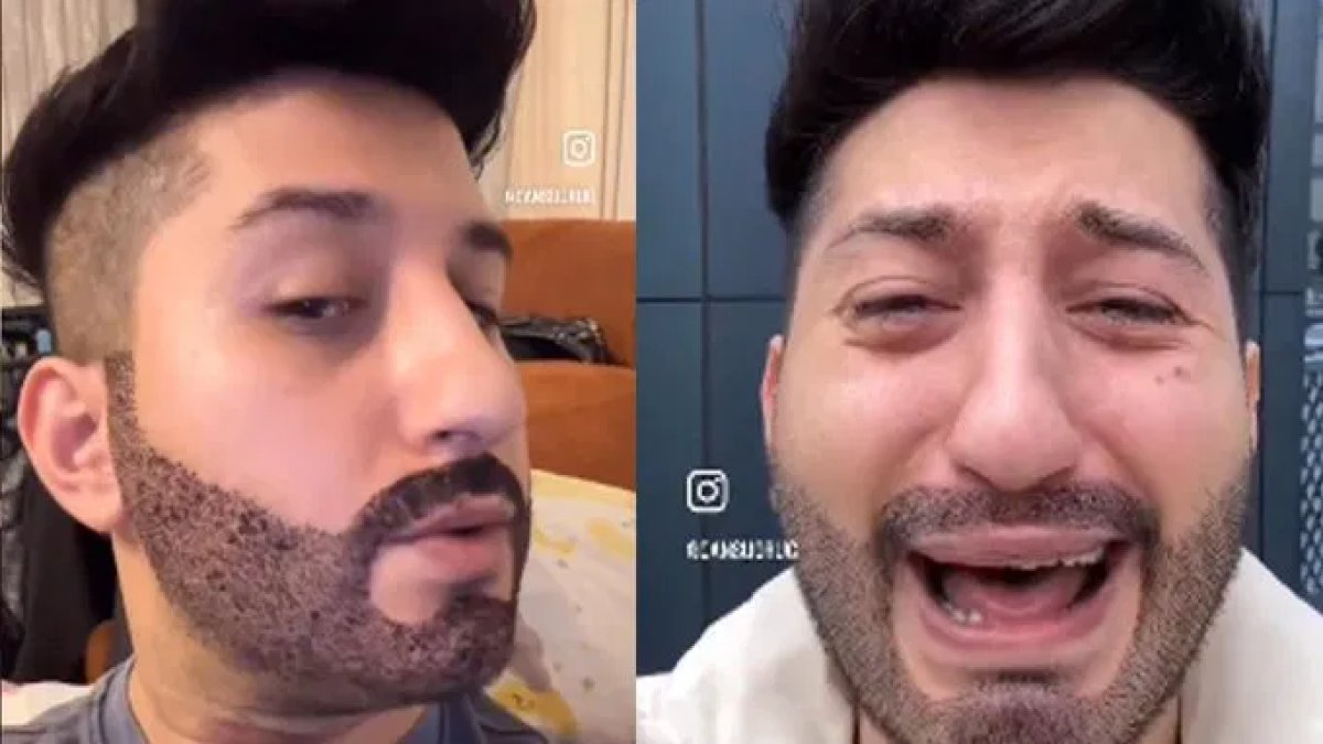 Gürleştirmek istediği sakalı kabusu oldu: Hıçkıra hıçkıra ağlayarak anlattı