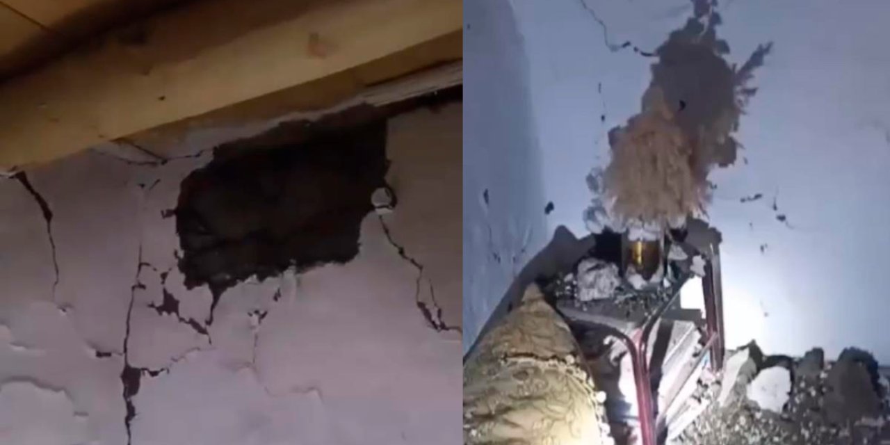 Yüksekova’da hissedilen deprem sonrası evlerde çatlaklar oluştu
