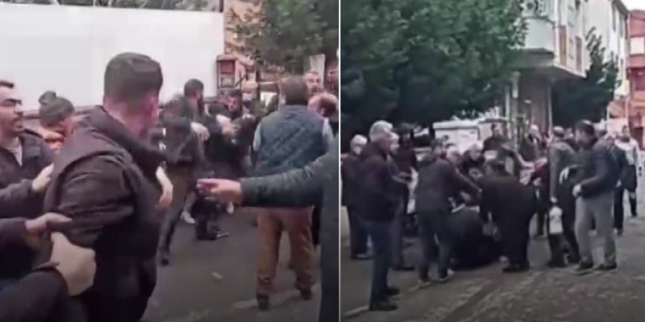 Motorkurye ile cemaat birbirine girdi