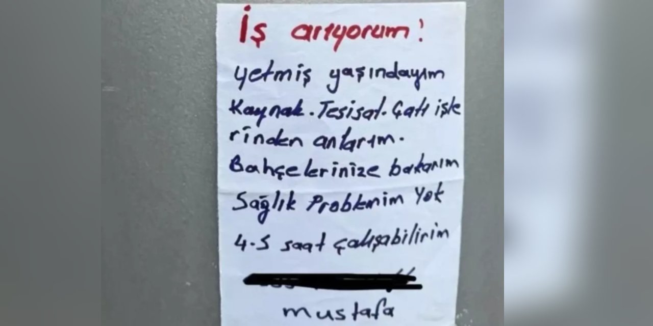 Çaresizliğin ilanı: 70 yaşındayım, iş arıyorum