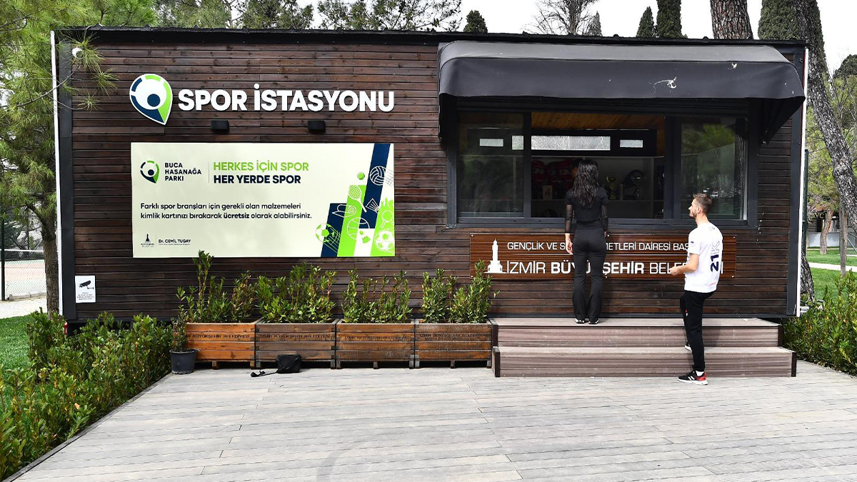 İzmir’in ilk spor istasyonu Hasanağa Bahçesi’nde açıldı