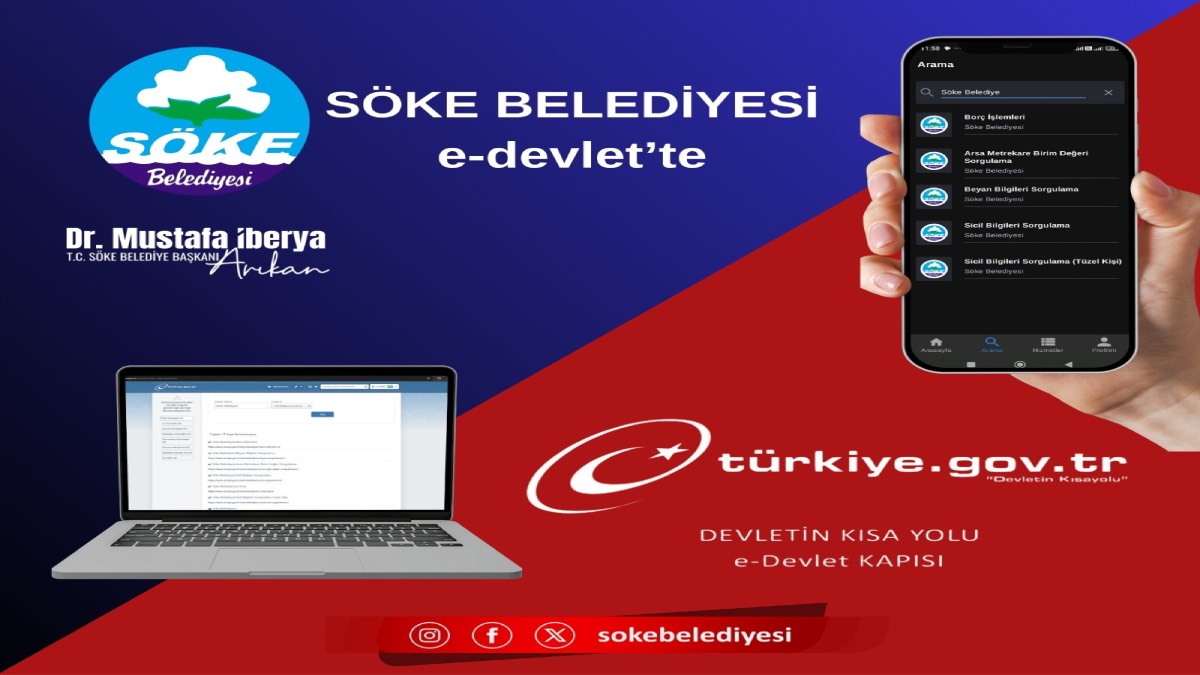 Söke Belediyesi artık E-Devlet’te