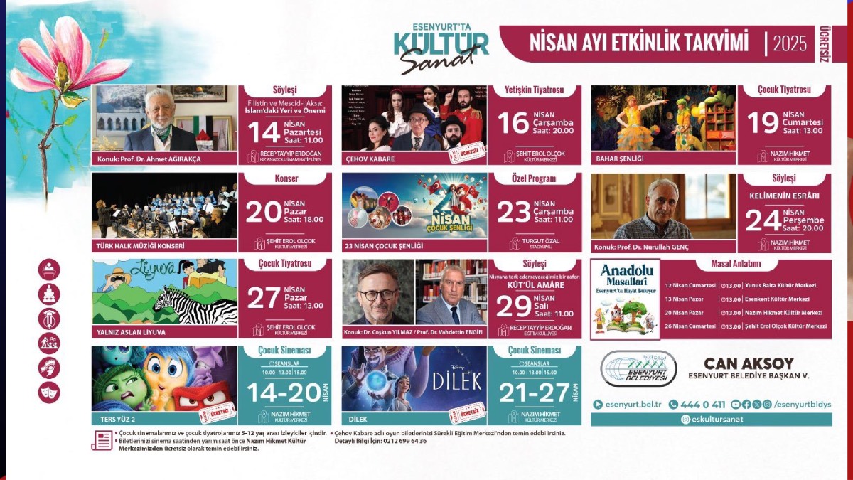 Esenyurt’ta nisan ayı Kültür-Sanatla dolu geçecek