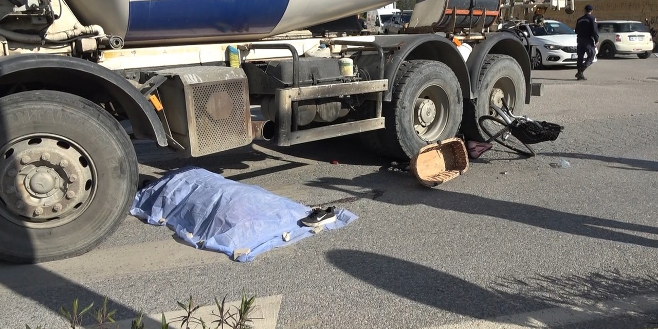 Alanya'da kan donduran kaza! Beton mikserinin çarptığı bisikletli kadın hayatını kaybetti