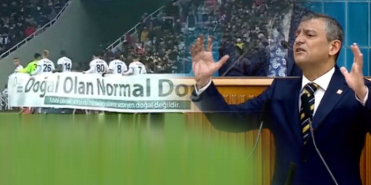 Özgür Özel'den maçtaki 'normal doğum' pankartına tepki: Kadınlar adına karar vermeyin! Erkek olduğundan utanıyor insan