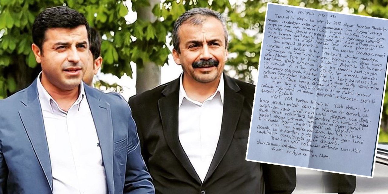 Selahattin Demirtaş, Sırrı Süreyya Önder'e mektup yazdı
