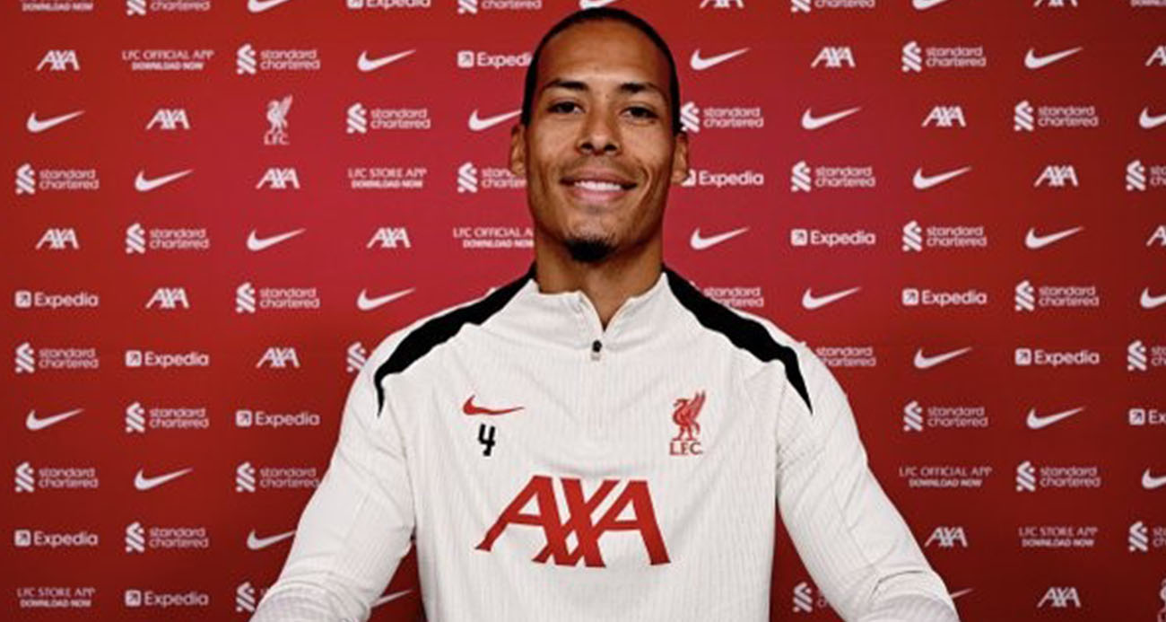 Van Dijk, Liverpool’da kalıyor: Yeni sözleşme 2027’ye kadar