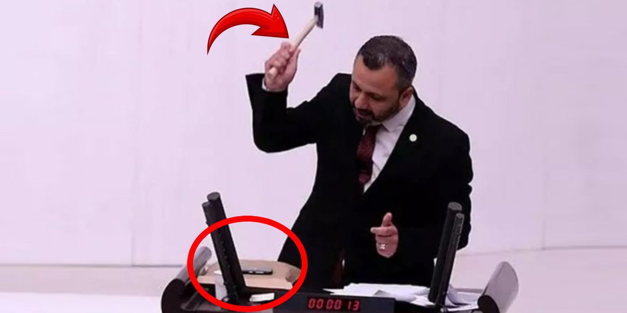 Meclis kürsüsünde konuşma yaparken çekiçle cep telefonu kırmıştı: CHP'li vekile tazminat cezası