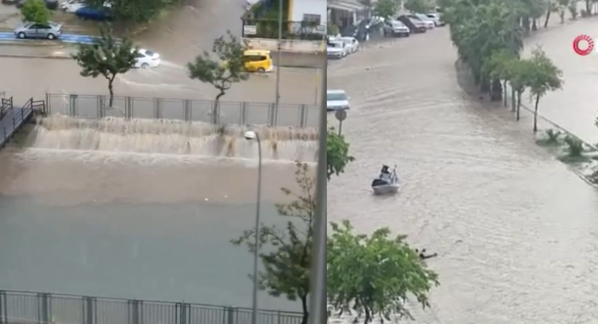 Adana'yı sel vurdu! Sokaklar göle döndü