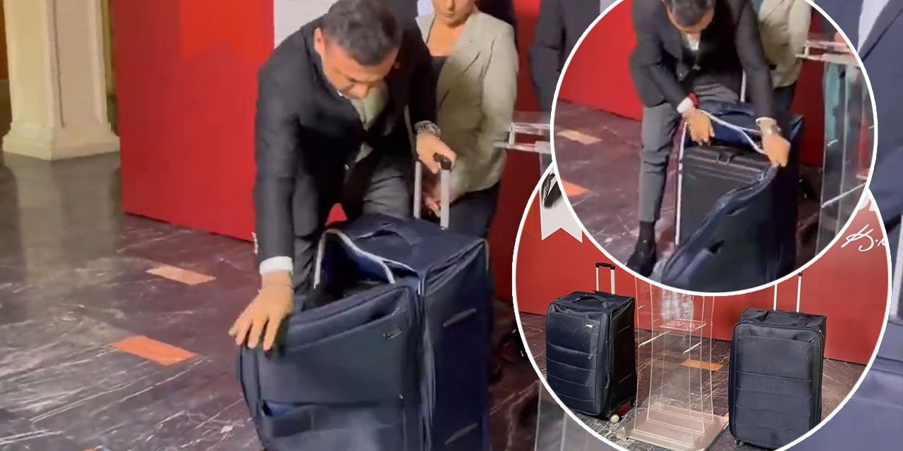 Özgür Çelik içinde para olduğu iddia edilen valizleri açtı: Bakın içinden ne çıktı