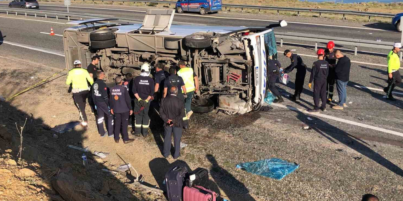 Elazığ-Diyarbakır yolunda feci kaza: Çok sayıda yaralı var