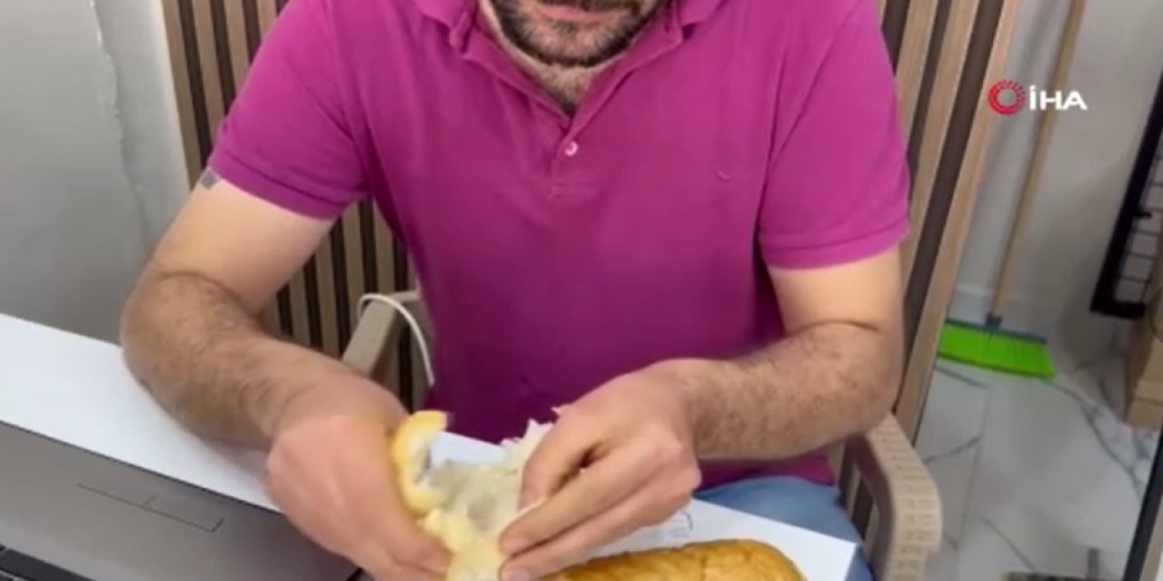Şoke eden olay! Ekmek yerken içinden çıktı