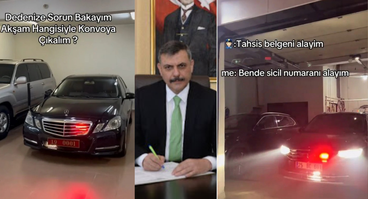 Erzurum Valisi Mustafa Çiftçi'nin oğlu çakarlı araç paylaşıp polise gözdağı verdi