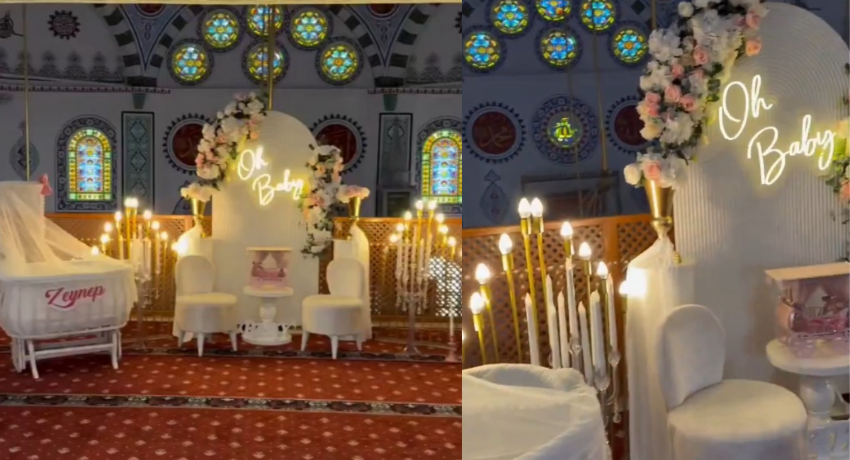 Camide “baby shower” etkinliği! İzin alınmadan yapılmış