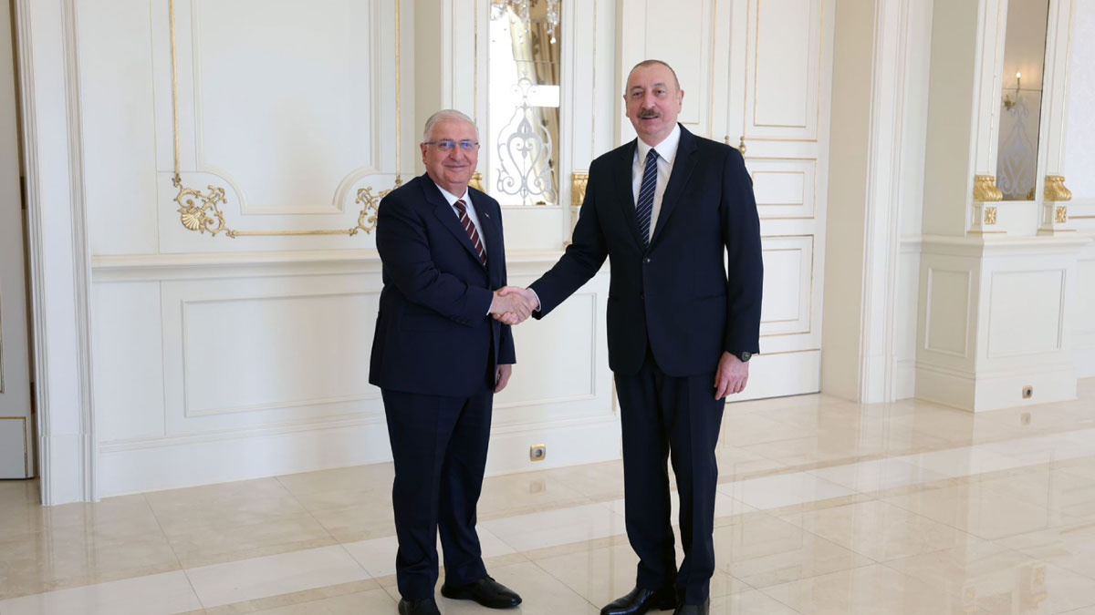 Azerbaycan Cumhurbaşkanı Aliyev, Milli Savunma Bakanı Güler'i kabul etti