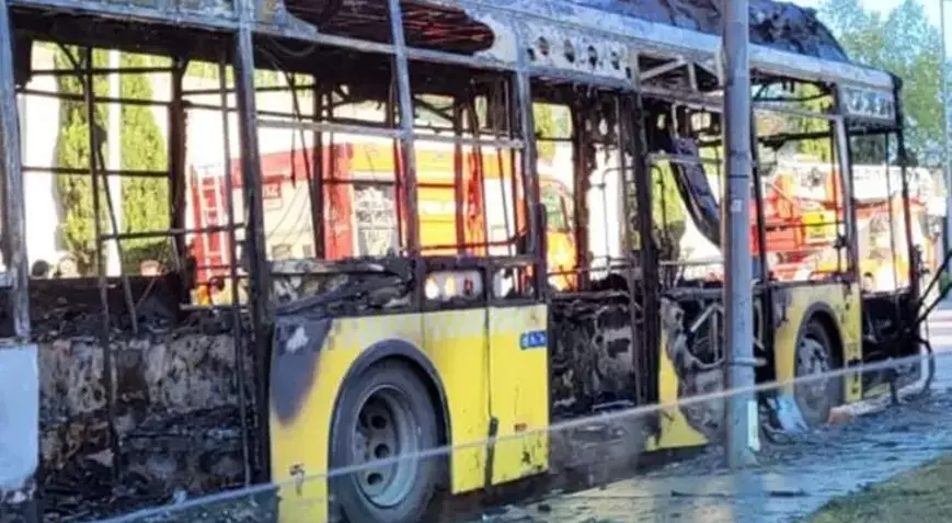 İETT otobüsü cayır cayır yandı