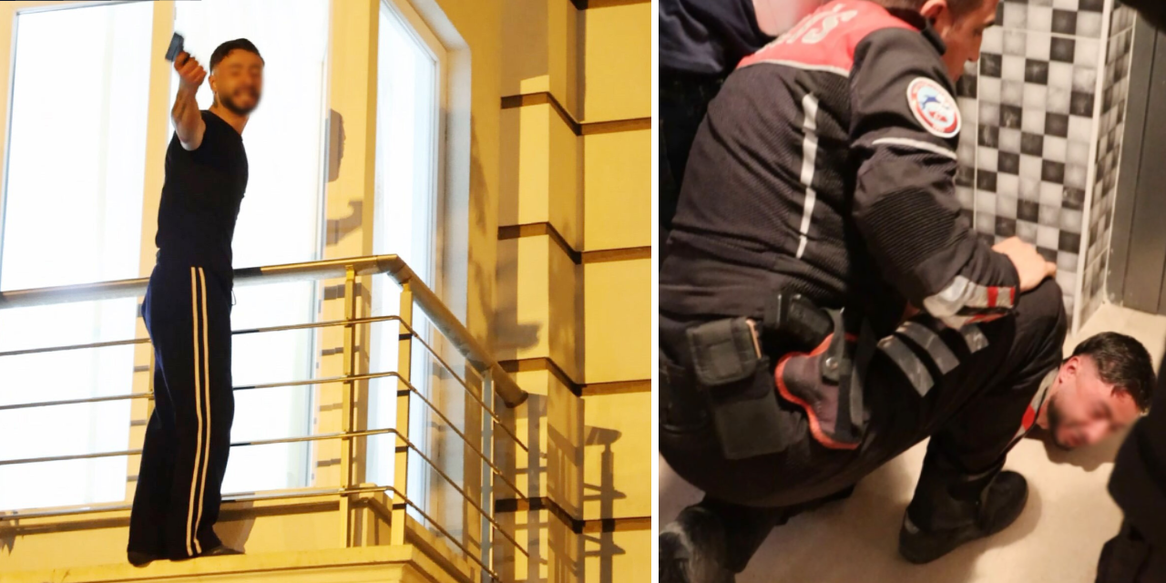 "Bunalıma girdim" dedi oyuncak silahla mahalleyi ayağa kaldırdı