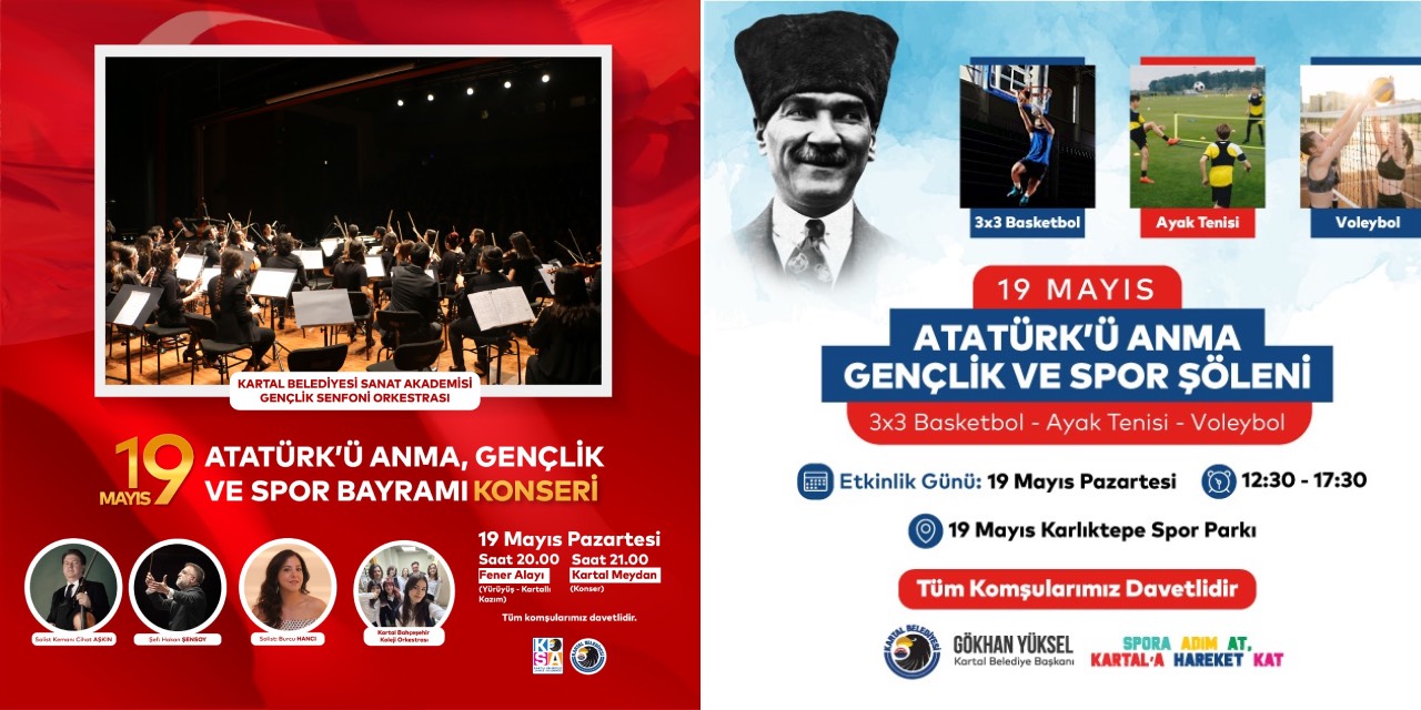 Kartal Belediyesi'nden 19 Mayıs kutlamaları