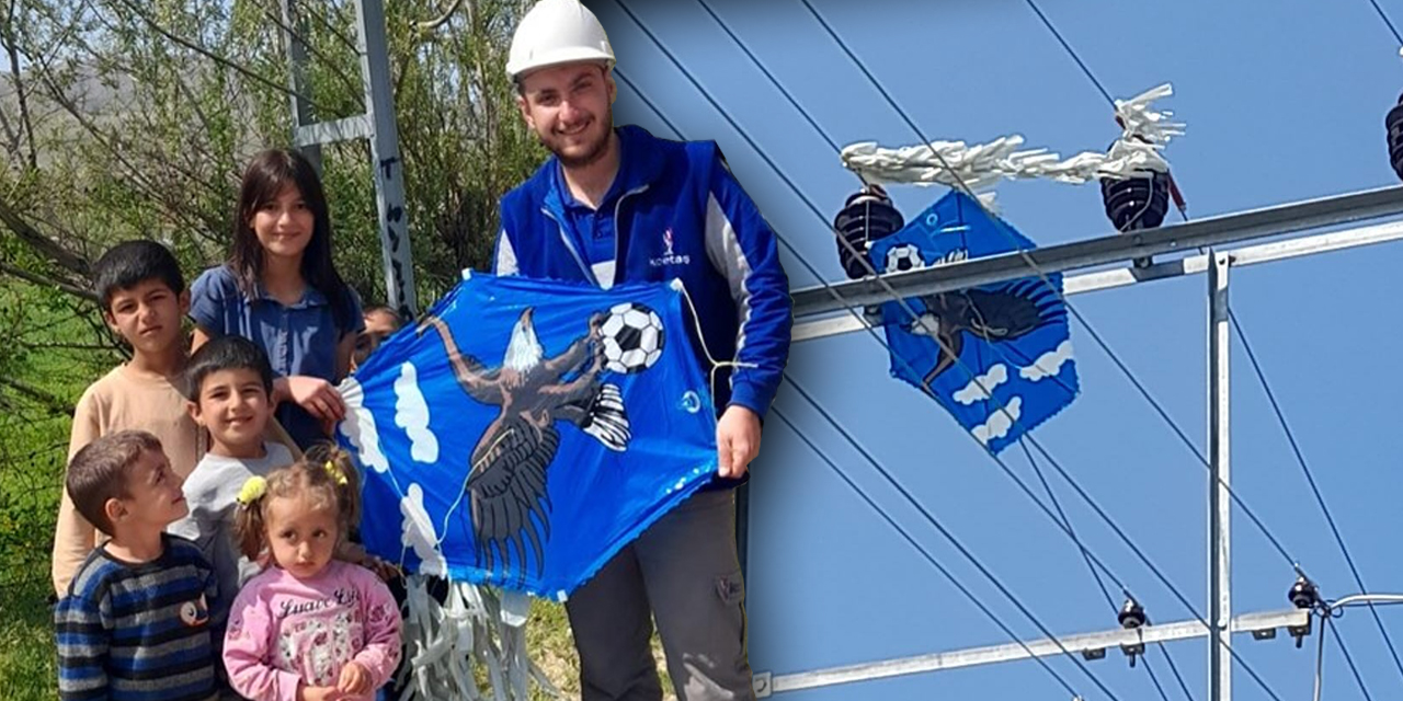 Hem arıza giderildi hem çocukların yüzü güldü