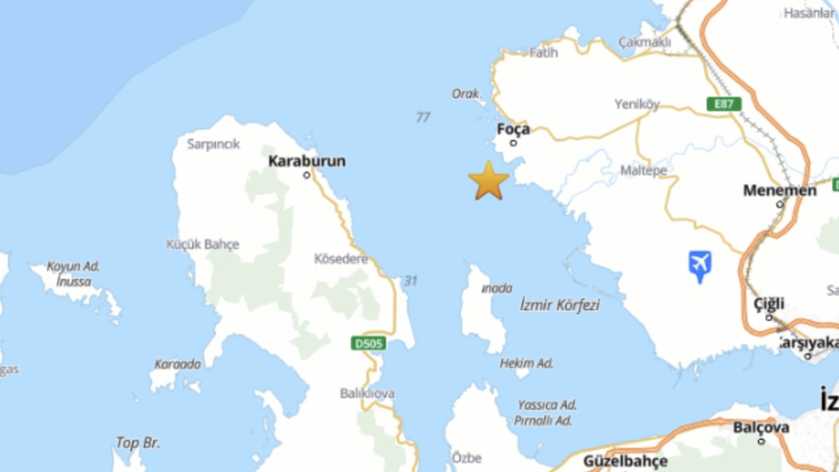İzmir'de deprem