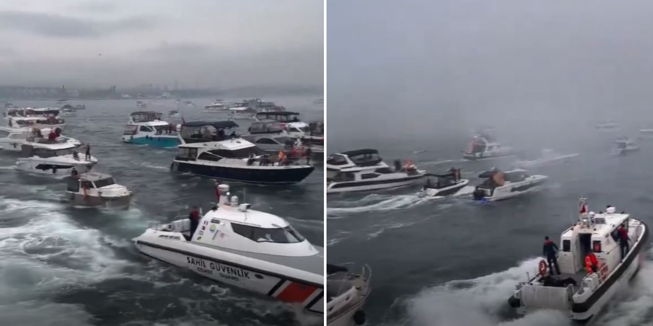 Galatasaray Yenikapı'ya denizden geldi! Sarı-kırmızılılar sis pus dinlemedi