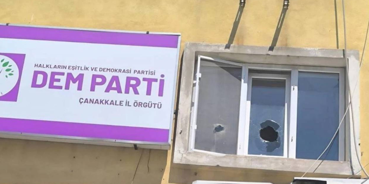 DEM Parti Çanakkale il binasına taşlı saldırı: “Planlı ve nitelikli bir saldırı”
