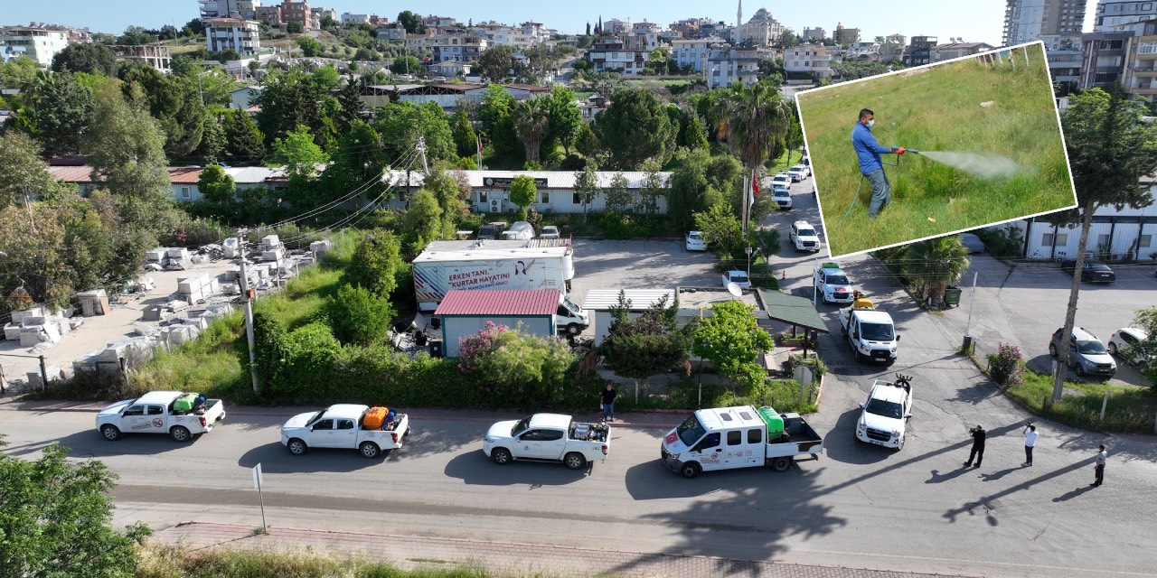 Adana Büyükşehir Belediyesi'nden haşerelere karşı yoğun mesai