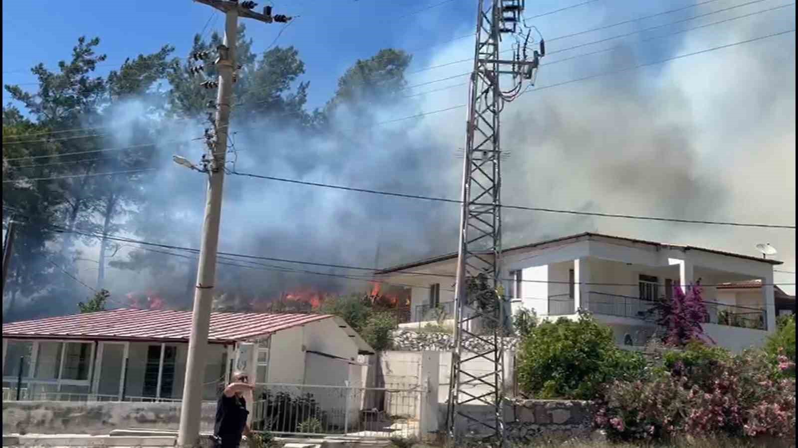 Muğla'da orman yangını: Yerleşim yerinin dibinde çıktı