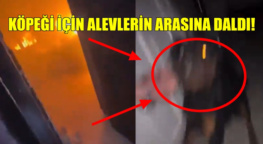 Yangında cesur hareket! Köpeği için hiç düşünmeden alevlerin arasına daldı